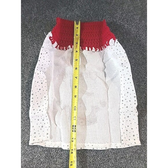 NEW  Handmade Crochet Santa Christmas Kitchen Oven Door Hanging Hand Towel - Picture 4 of 5